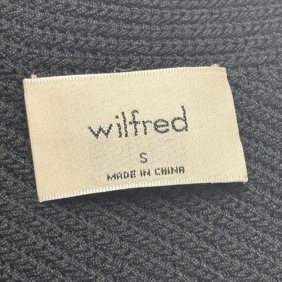 Aritzia Wilfred Cayenne Sweater Black Knit Cropped Top Small Open Back Summer - Picture 7 of 9